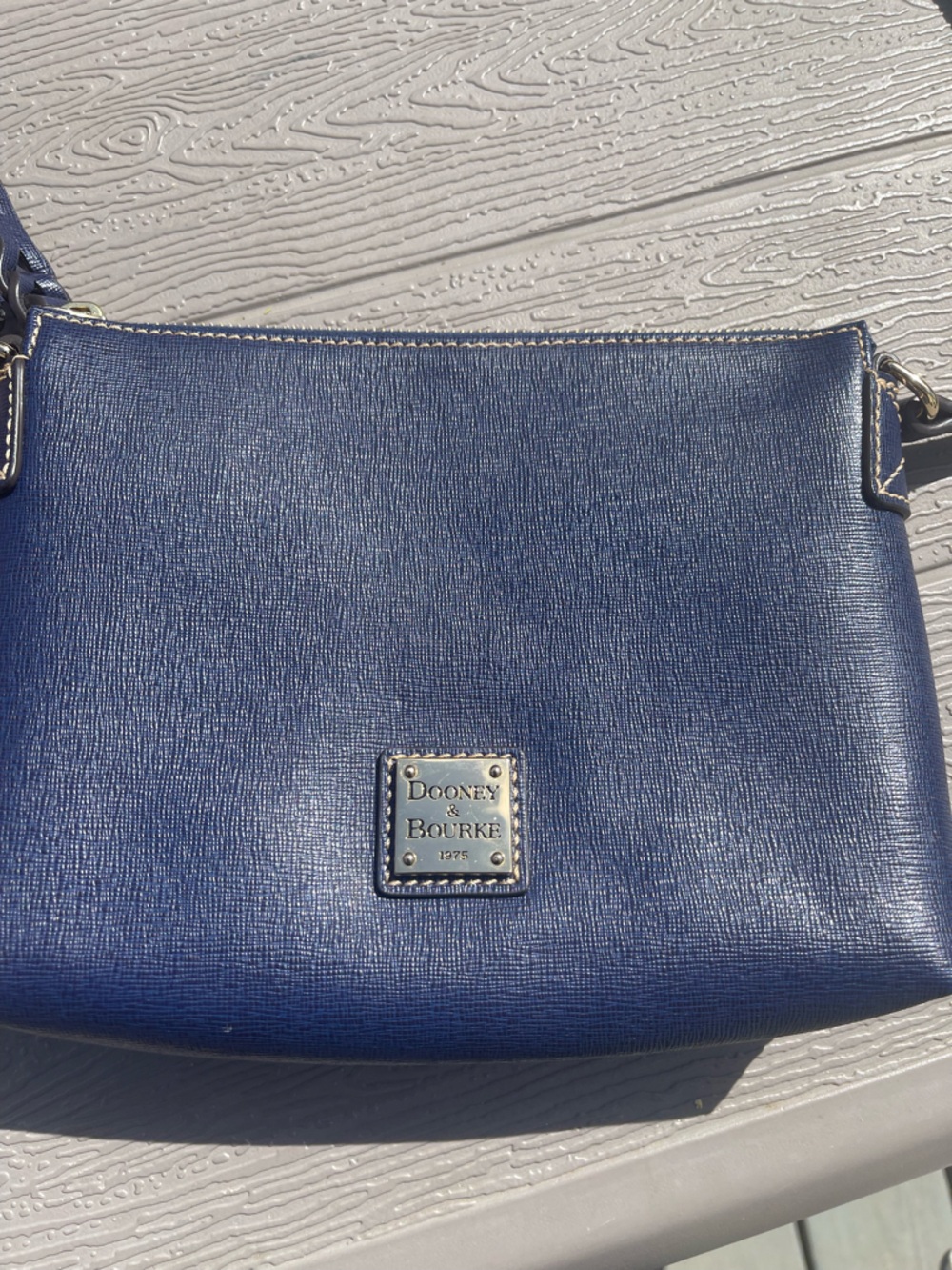 Dooney & Bourke Blue Textured Leather Crossbody
